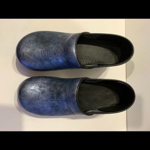 Sanita Danish clogs blue gray/black metallic New